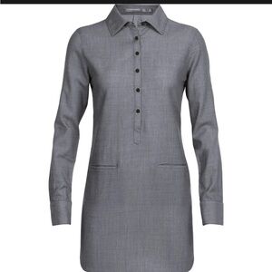 Icebreaker Merino Cool-Lite Kala Gray Tunic / Shirt Dress